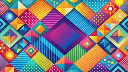 Abstract geometric background with colorful shapes and patterns, geometric, abstract, background, design, shapes, patterns