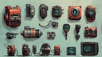 Poster - Collection of Futuristic Gadgets