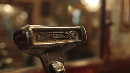 An old fashioned razor at detail