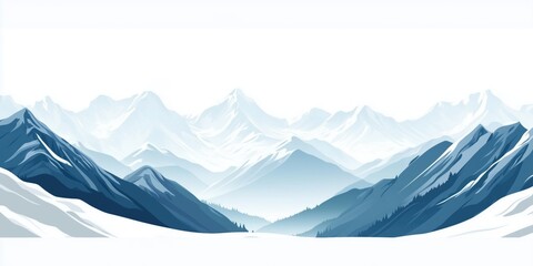 Wall Mural - background of snowy mountains