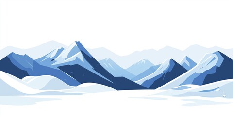 Wall Mural - background of snowy mountains