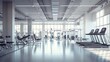 © Montaha Hossain - Modern Gym Interior With Treadmills and Weight Training Equipment
