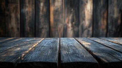 Wall Mural - Dark Wooden Table Textured Background