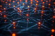 © Ai - abstract technology background showcases a dynamic web of interconnected nodes and lines, representing seamless flow of data and communication in digital realm, creating a visually captivating and fu