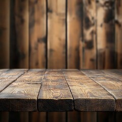 Wall Mural - Dark Wooden Table Textured Background