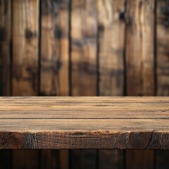 Wall Mural - Dark Wooden Table Textured Background