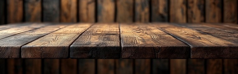 Wall Mural - Dark Wooden Table Textured Background