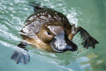 platypus swimming