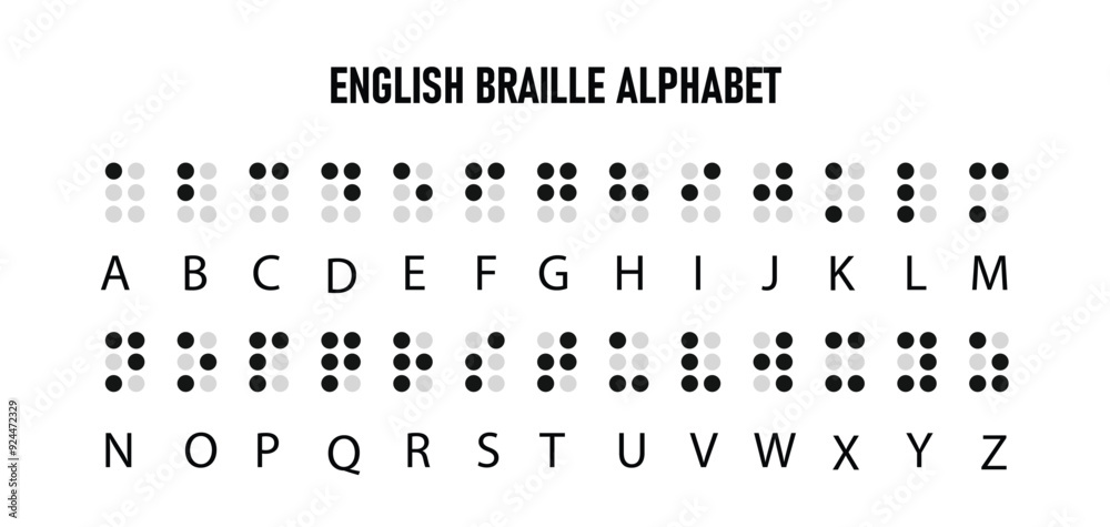 Braille alphabet letters vector stock illustration Stock Vector | Adobe ...