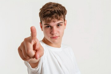 Poster - A person directing attention to the camera