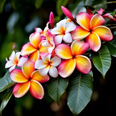 Canvas Print - frangipani plumeria flower