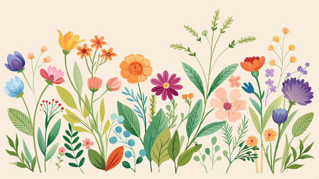 A watercolor floral background illustration