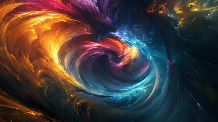 Wall Mural - 26. A colorful, swirling pattern of light and shadow, creating a dynamic and ethereal atmosphere