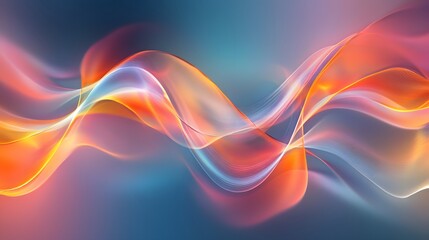 Wall Mural - 74. abstract waves of light and color blending together in a dynamic, ethereal background