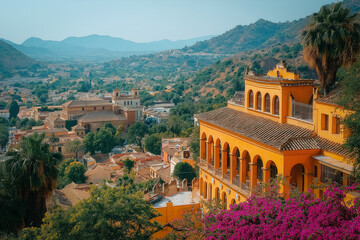 Poster - Aerial view of a town