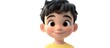 © VirtualVista - A 3D cartoon closeup of a little boy with a white background