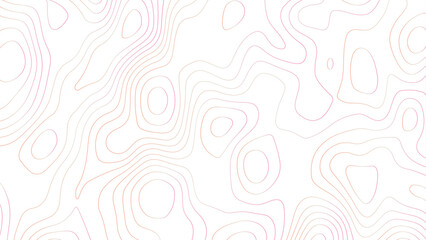 Sticker - topographic contour map on white background. Modern design with White topographic wavy pattern design. 