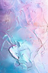 Poster - A detailed view of a painting with pink and blue colors