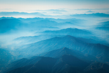 Sticker - Aerial view of mountains