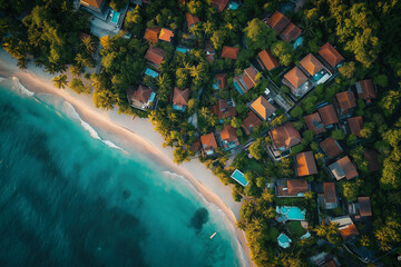 Sticker - Aerial view of ocean