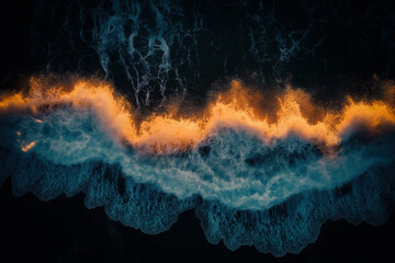 Poster - Aerial view of ocean