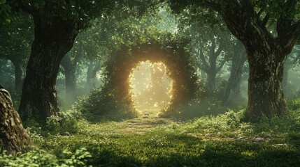 Wall Mural - Magical Forest Portal.