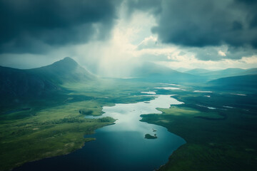 Sticker - Aerial view of scotland