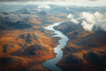 Poster - Aerial view of scotland