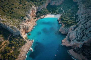 Sticker - Aerial view of sea