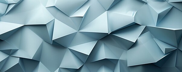 Poster - A monochromatic 3D background featuring sharp, angular forms casting shadows, providing a dramatic effect with ample copy space.