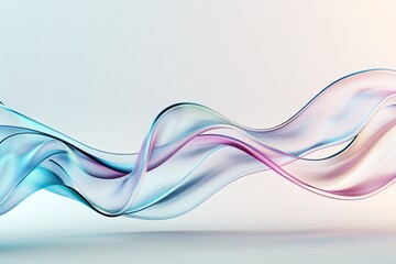 Poster - A 3D background with layered, translucent waves in cool colors, giving a refreshing and modern feel with plenty of copy space.