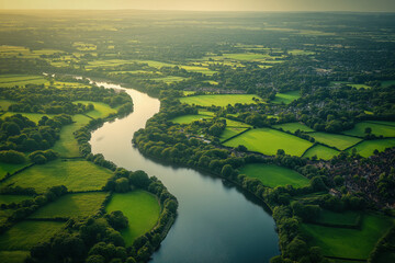 aerial view of uk
