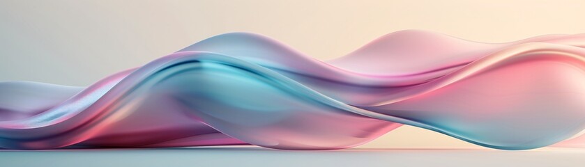Poster - a vibrant 3d background with abstract wave patterns and a dynamic color palette, creating an eye-cat
