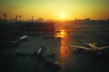 Poster - Airport aerial view