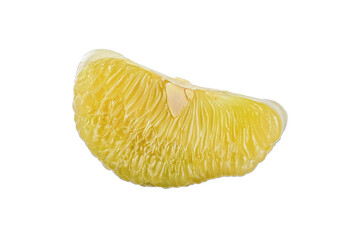 Sticker - Sliced pomelo fruit isolated on white background