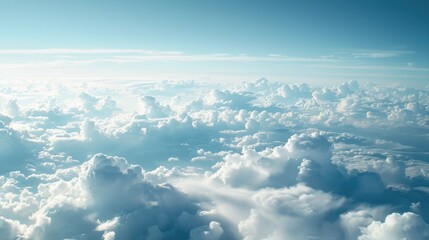 Poster - Aerial view of clouds from an airplane window