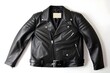 © freelanceartist - a photo of an isolated black leather jacket, biker, motorcycle jacket, gang, rugged, rebellious, stylish, vintage, punk, black, fashion, apparel, tough, edgy, classic, road, freedom, outlaw, ride