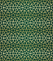 Poster - Islamic background with traditional style arabic. Seamless pattern for card, background, fabric or abstract design. Muslim ornament.