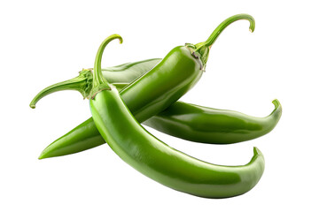 Wall Mural - Green chili pepper Jalapeno isolated on a white background.