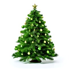 Wall Mural - christmas tree isolated on white