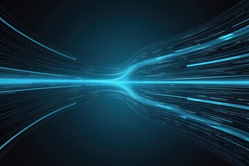 Poster - Dark Background Experimental Technology Wave Visualization with Cobalt Mesh Elements