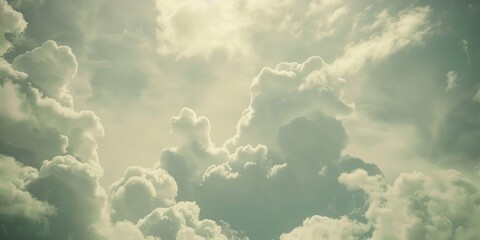 Poster - A commercial airliner soaring through a thick layer of clouds, ready for landing