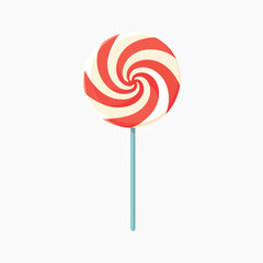 Sticker - Colorful swirled lollipop candy