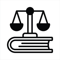 Wall Mural - Trendy icon of law book in modern style, ready to use vector