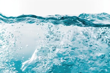 Poster - A close-up view of a wave breaking on the surface of calm water