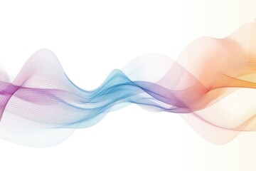 Poster - A colorful design with wavy lines on a white background, suitable for use as a graphic element or pattern