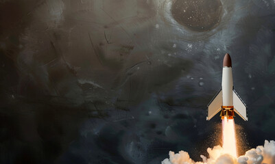 Wall Mural - rocket in space