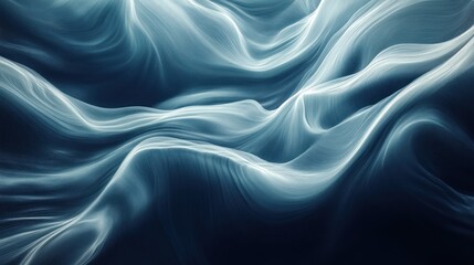 Wall Mural - Abstract Blue and White Wavy Pattern