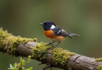 Wall Mural - robin on a branch