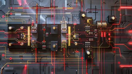 Aufkleber - Artistic representation of a high-pass filter circuit, illustrating how it blocks low-frequency signals while permitting high-frequency signals to pass.